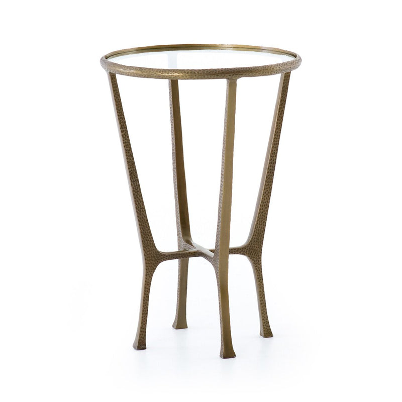 Creighton End Table - Aged Brass