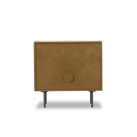 Sunburst Cabinet Nightstand - Aged Brass Pc