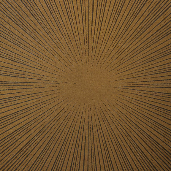 Sunburst Cabinet Nightstand - Aged Brass Pc