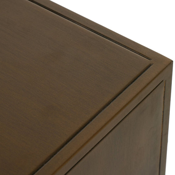Sunburst Cabinet Nightstand - Aged Brass Pc