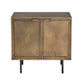 Sunburst Cabinet Nightstand - Aged Brass Pc