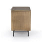 Sunburst Cabinet Nightstand - Aged Brass Pc