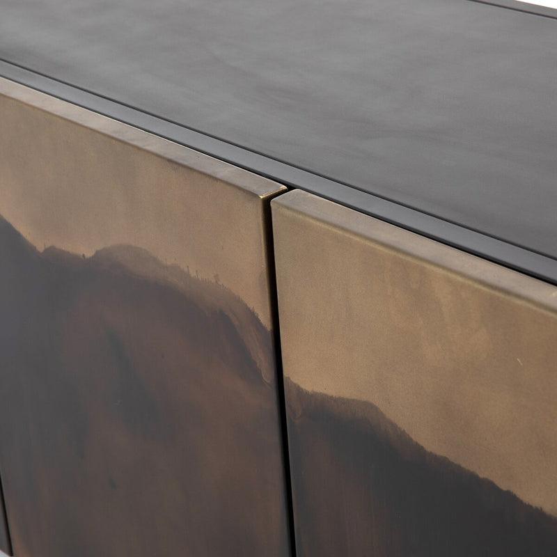 Stormy Media Console - Aged Brown