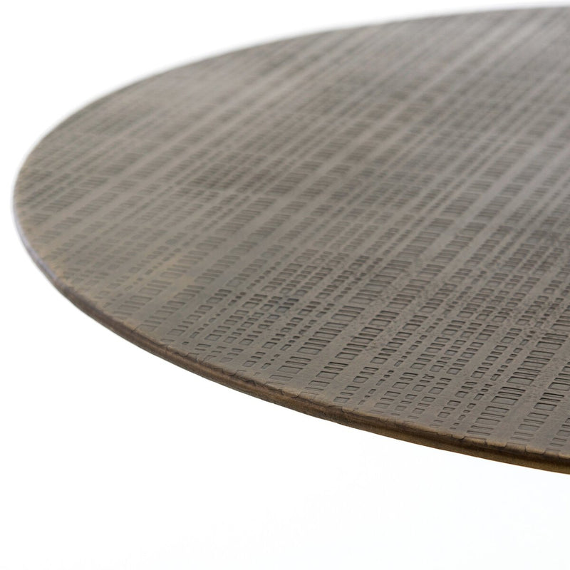 Fannin Bar + Counter Table - Acid Etched Aged Brass