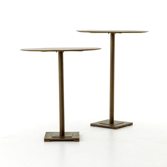 Fannin Bar + Counter Table - Acid Etched Aged Brass
