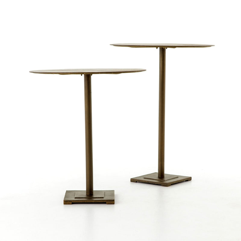 Fannin Bar + Counter Table - Acid Etched Aged Brass