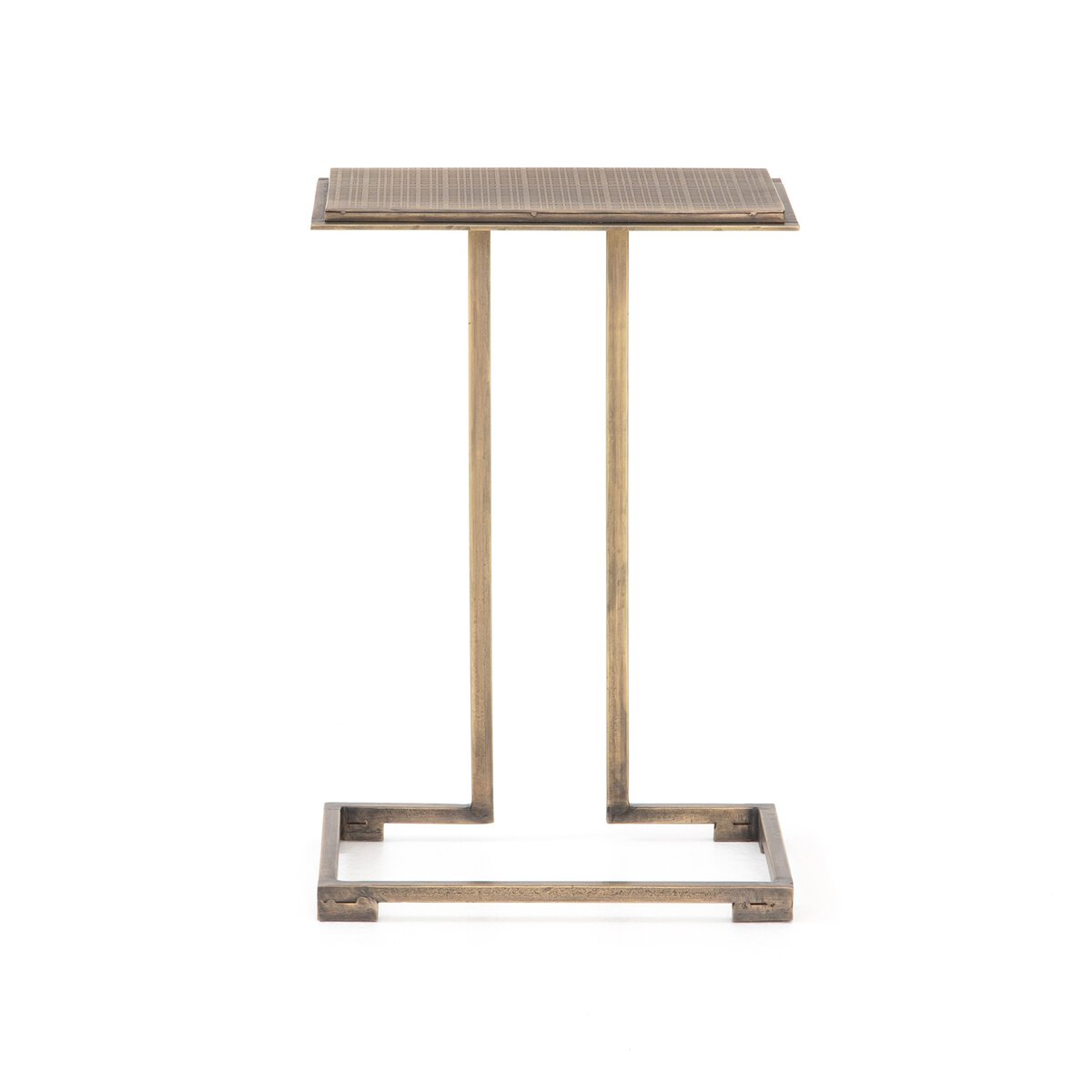 Acid Etch C Table - Acid Etched Aged Brass