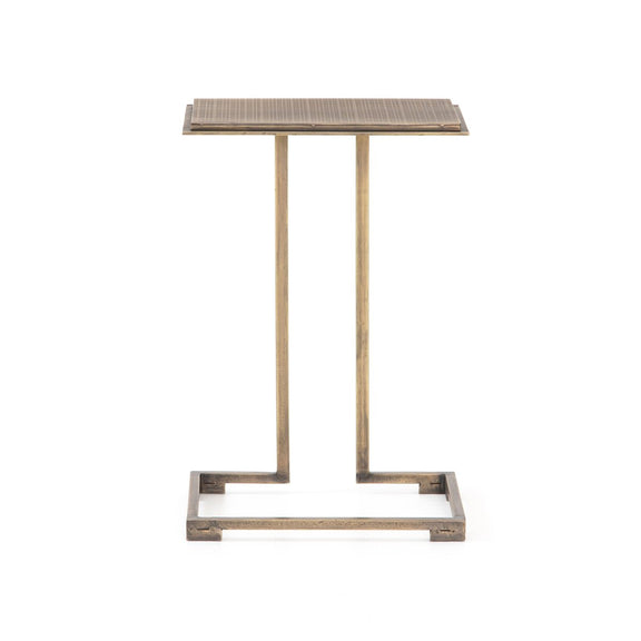 Acid Etch C Table - Acid Etched Aged Brass