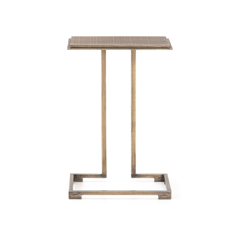 Acid Etch C Table - Acid Etched Aged Brass