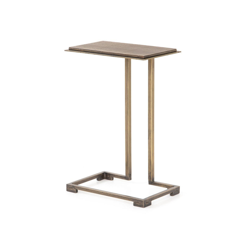 Acid Etch C Table - Acid Etched Aged Brass