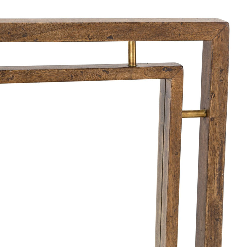 Belmundo Floor Mirror - Antique Brass