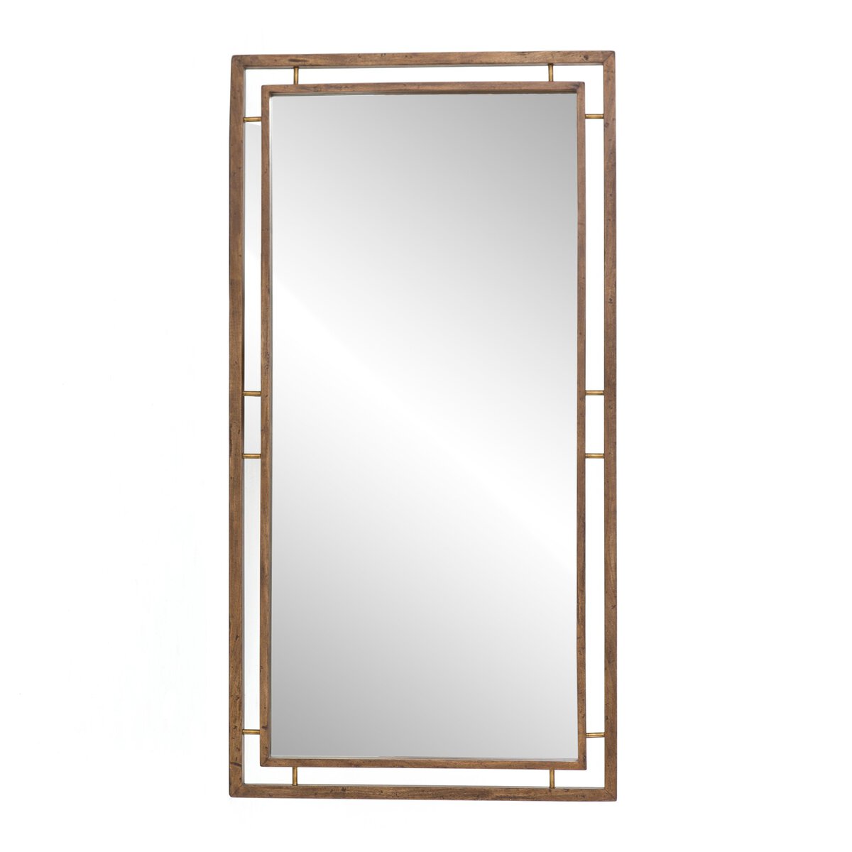 Belmundo Floor Mirror - Antique Brass