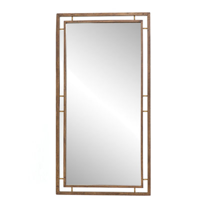 Belmundo Floor Mirror - Antique Brass