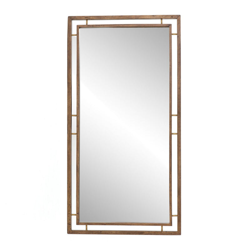 Belmundo Floor Mirror - Antique Brass