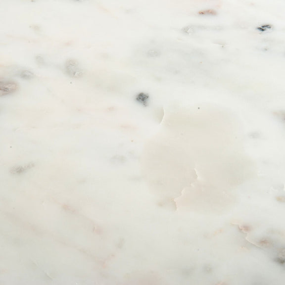 Cayson Kitchen Island - Polished White Marble