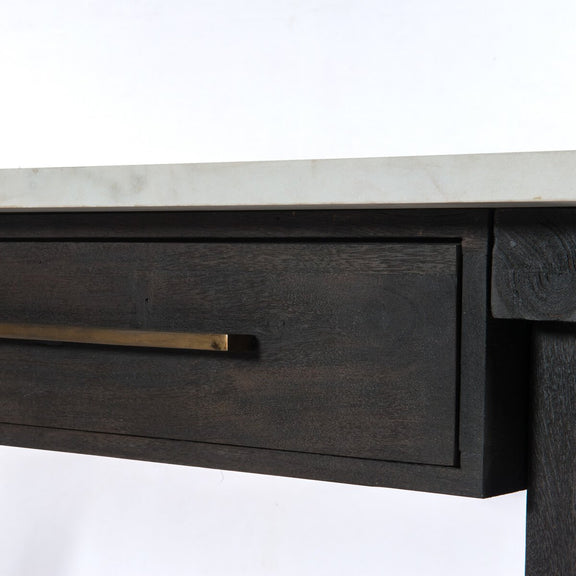 Cayson Kitchen Island - Polished White Marble