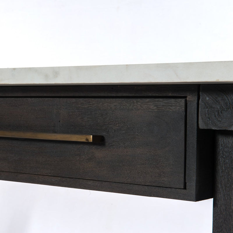 Cayson Kitchen Island - Polished White Marble