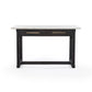 Cayson Kitchen Island - Polished White Marble