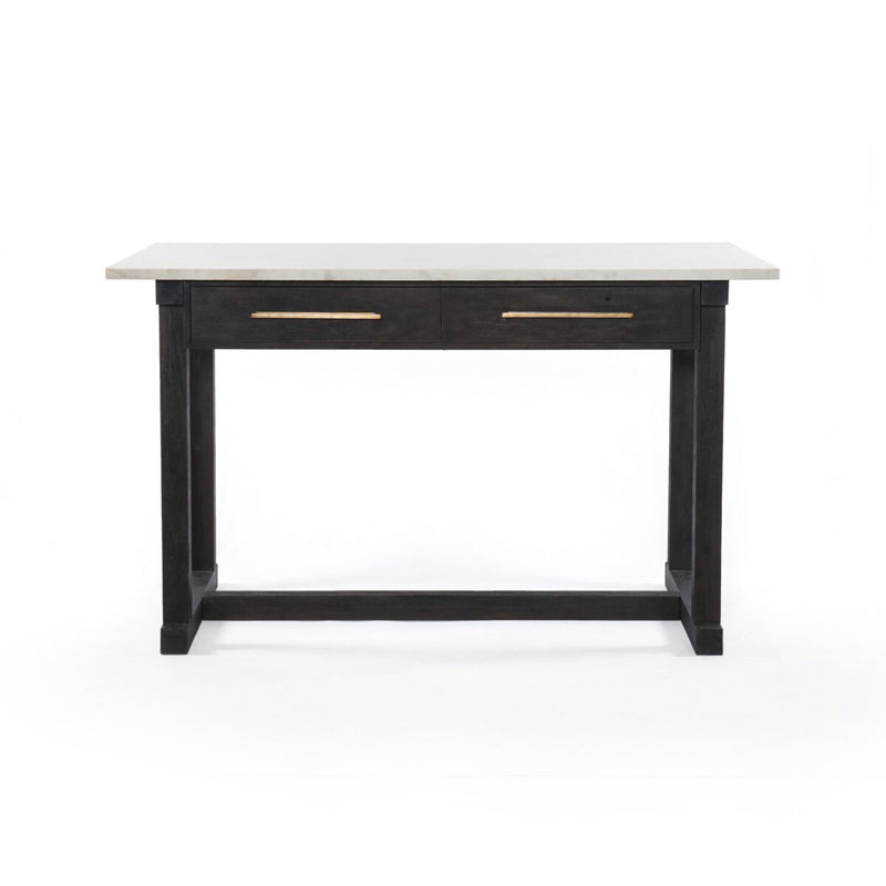 Cayson Kitchen Island - Polished White Marble