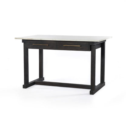 Cayson Kitchen Island - Polished White Marble