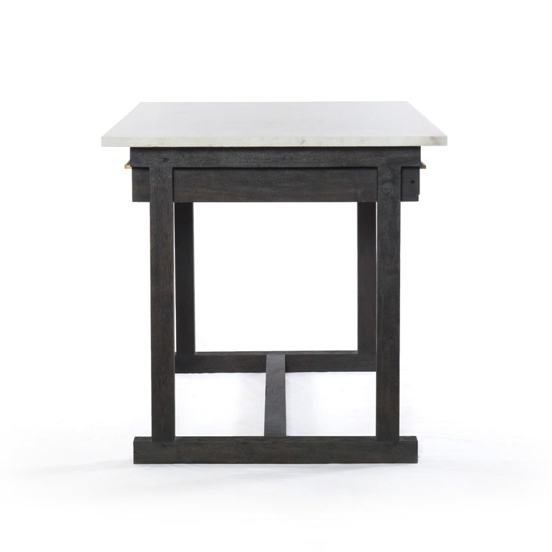 Cayson Kitchen Island - Polished White Marble