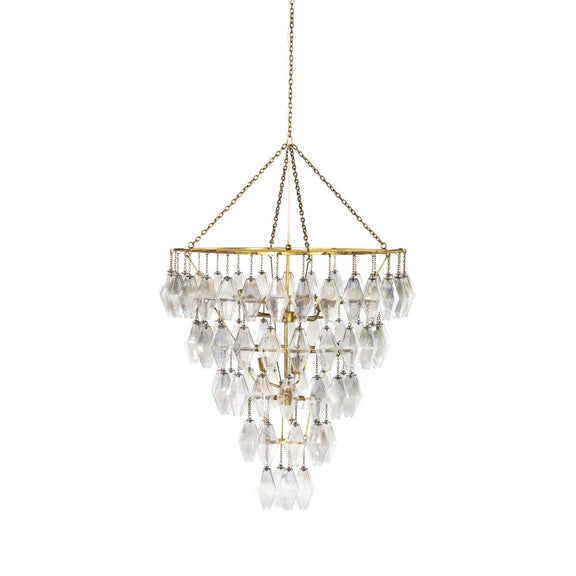 Adeline Large Round Chandelier - Iridescent Glass