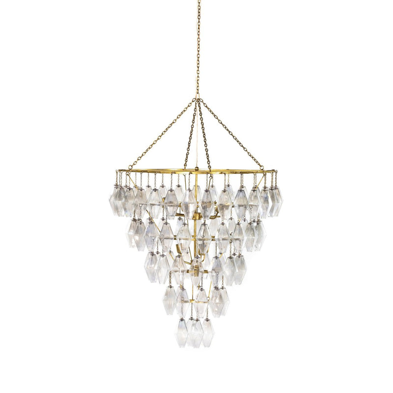 Adeline Large Round Chandelier - Iridescent Glass