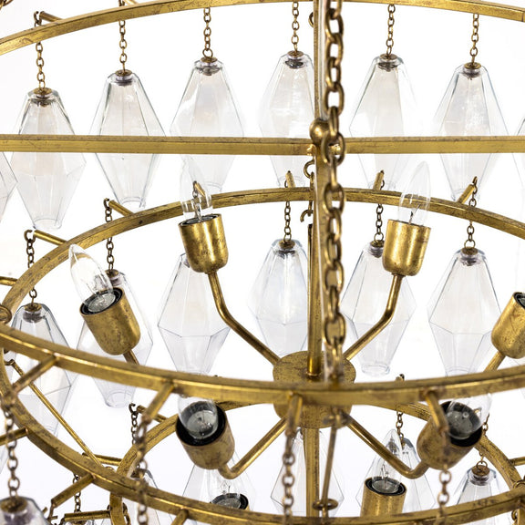 Adeline Large Round Chandelier - Iridescent Glass