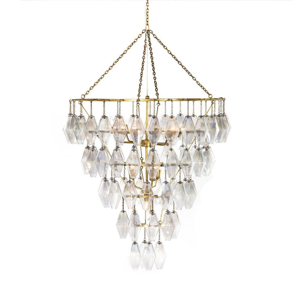Adeline Large Round Chandelier - Iridescent Glass