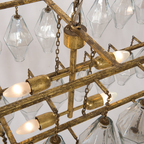 Adeline Rectangular Chandelier - Iridescent Glass