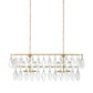 Adeline Rectangular Chandelier - Iridescent Glass