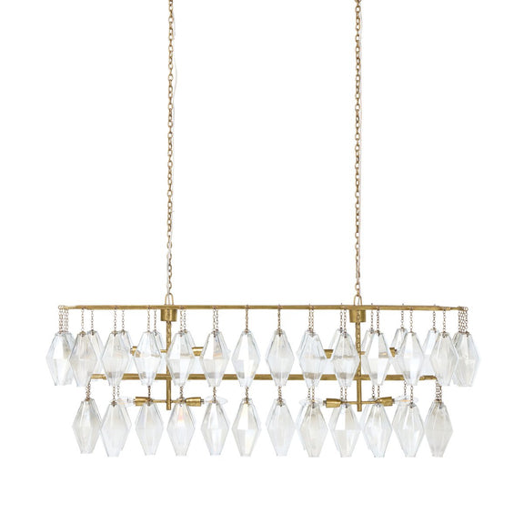 Adeline Rectangular Chandelier - Iridescent Glass
