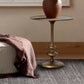 Marlow Matchstick Pedestal Table - Aluminum Matte Brass