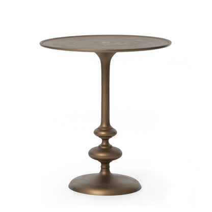 Marlow Matchstick Pedestal Table - Aluminum Matte Brass