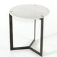 Kiva End Table - Polished White Marble