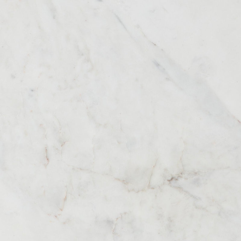 Kiva End Table - Polished White Marble