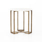 Naomi Marble End Table - Polished White Marble