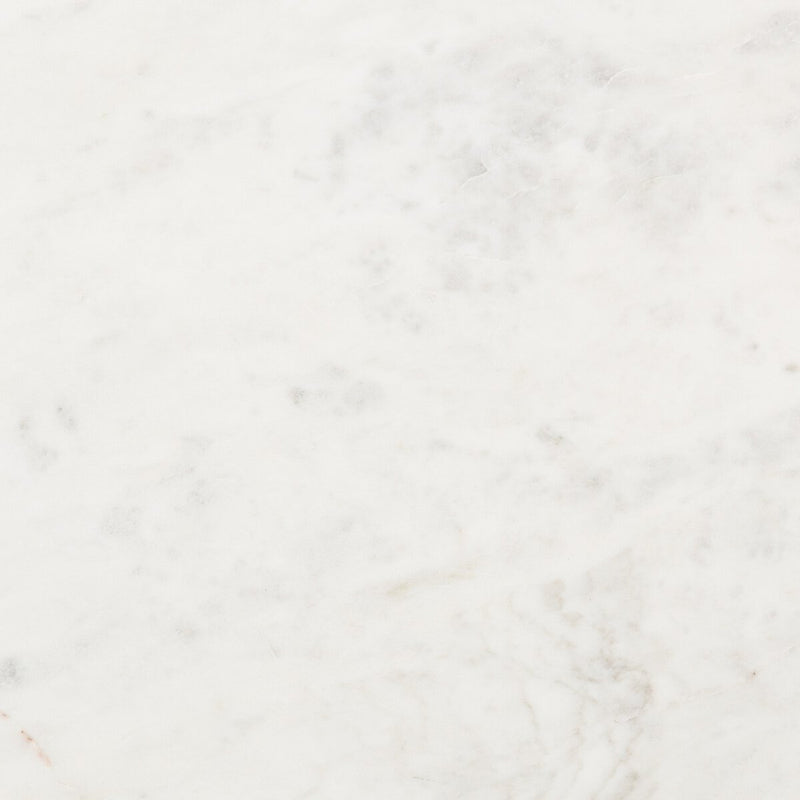 Naomi Marble End Table - Polished White Marble