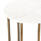 Naomi Marble End Table - Polished White Marble