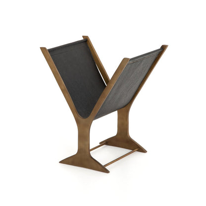 Feldman Magazine Rack - Rustic Brass