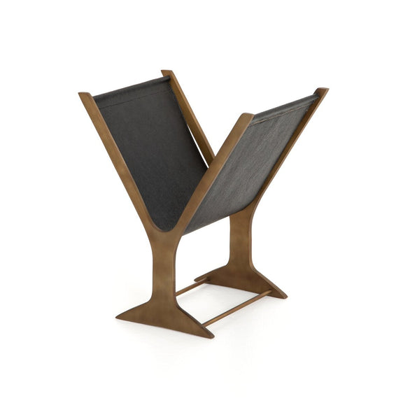 Feldman Magazine Rack - Rustic Brass