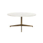 Helen Round Coffee Table - Polished White Marble