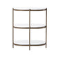 Felix Oval Nightstand - Polished White Marble
