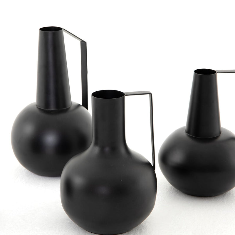 Aleta Vases, Set Of 4 - Matte Black