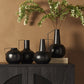 Aleta Vases, Set Of 4 - Matte Black