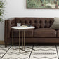Adalley C Table - Polished White Marble
