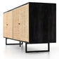 Carmel Sideboard - Black Wash & Natural Cane