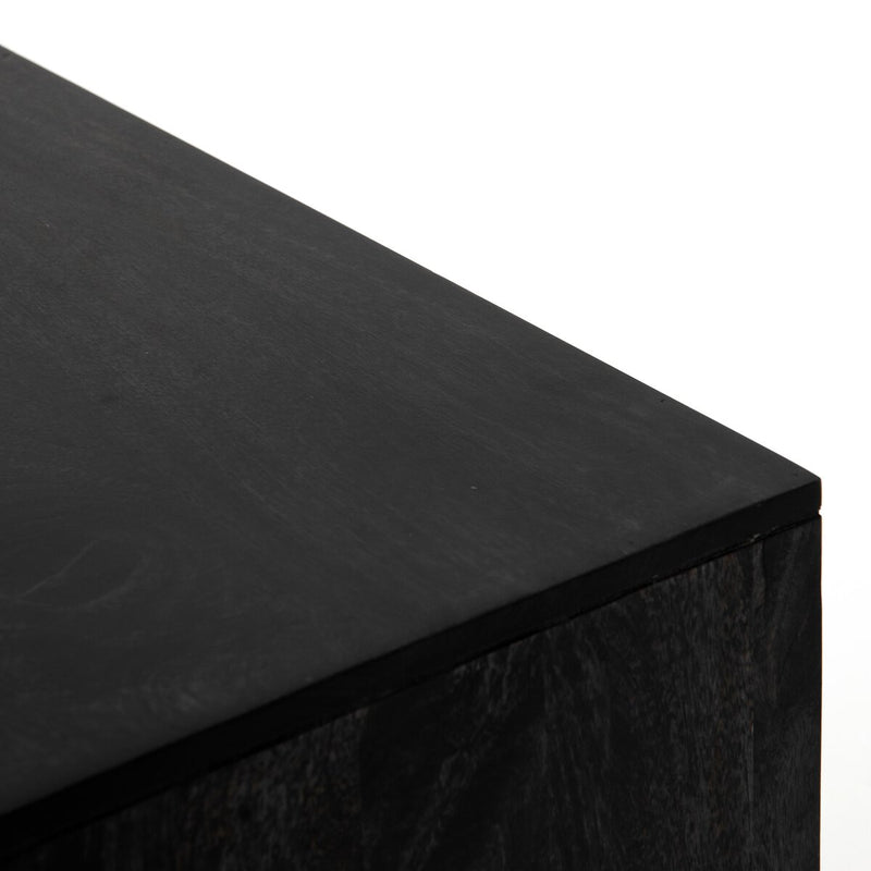 Carmel Sideboard - Black Wash & Natural Cane