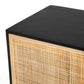 Carmel Sideboard - Black Wash & Natural Cane