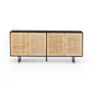 Carmel Sideboard - Black Wash & Natural Cane